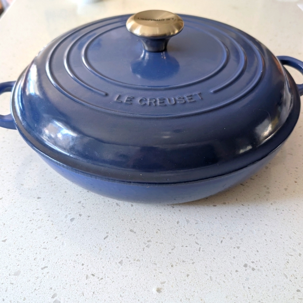 Le Creuset Blue Cast Iron Casserole Dish